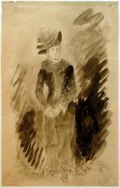 Giovane donna (Ritratto della fidanzata Amalie Endres), 1878